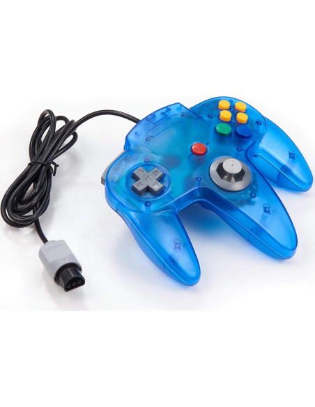 Controlador KIWITATA N64 Retro Azul Claro con Cable 1.7m