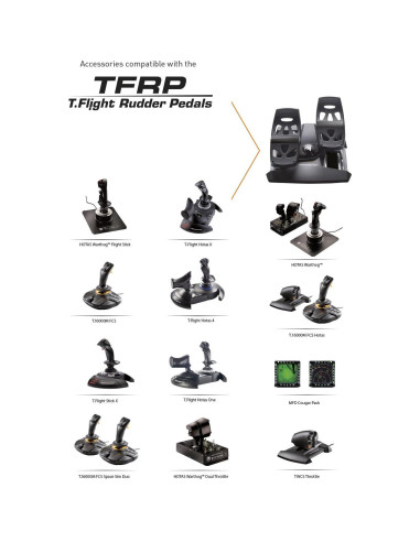 Pedales de Rueda Thrustmaster TFRP para Simuladores 25,4 cm