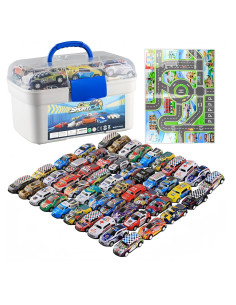 Juego de Vehículos de Juguete 50 PCS POPRORE Retroceso