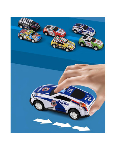 Juego de Vehículos de Juguete 50 PCS POPRORE Retroceso