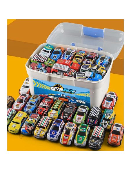 Juego de Vehículos de Juguete 50 PCS POPRORE Retroceso