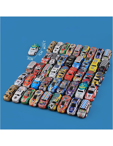 Juego de Vehículos de Juguete 50 PCS POPRORE Retroceso