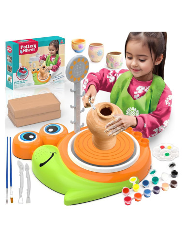 Torno de Alfarería Fedonak Mini con 1.7 kg de Arcilla