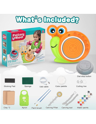 Torno de Alfarería Fedonak Mini con 1.7 kg de Arcilla