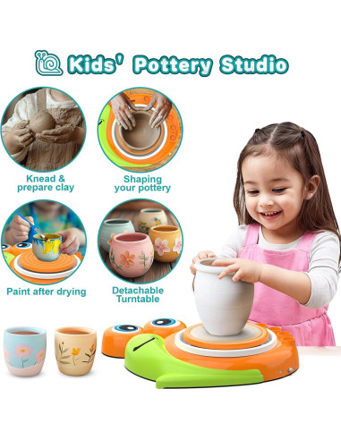 Torno de Alfarería Fedonak Mini con 1.7 kg de Arcilla