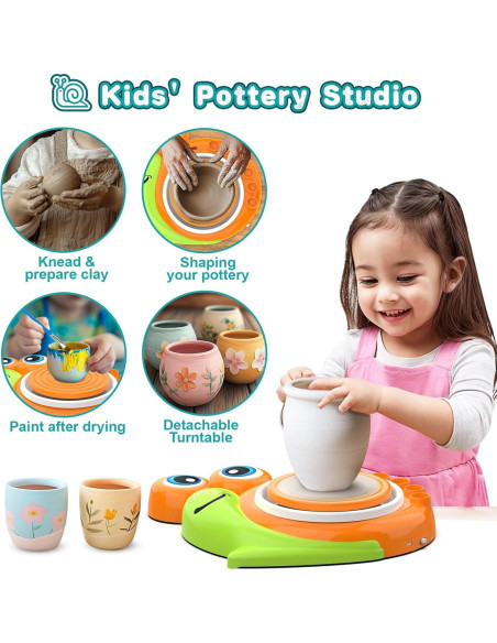 Torno de Alfarería Fedonak Mini con 1.7 kg de Arcilla