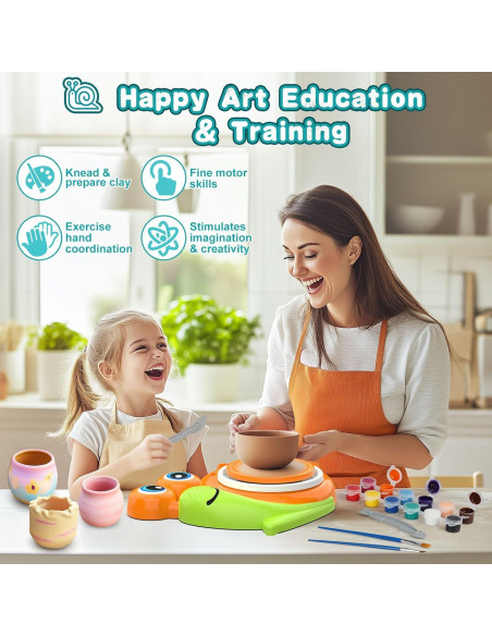 Torno de Alfarería Fedonak Mini con 1.7 kg de Arcilla