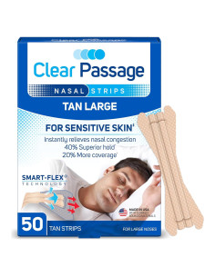 Tiras Nasales Grandes ASO 50 ct Alivio Congestión Alergias