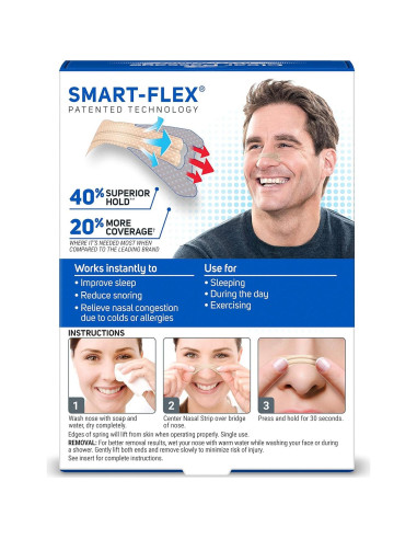 Tiras Nasales ASO Pequeñas 50 Unidades Alivio Congestión