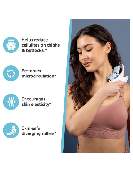 Rodillo Anticelulitis M3 Naturals Multicolor - Masajeador Drenaje Linfático