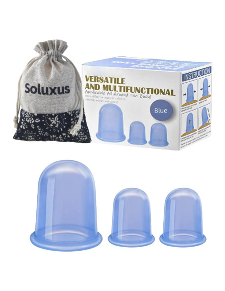 Conjunto de Ventosas de Silicona Soluxus 4 Piezas Anticelulitis