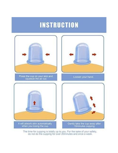 Conjunto de Ventosas de Silicona Soluxus 4 Piezas Anticelulitis