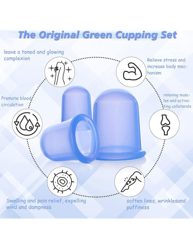 Conjunto de Ventosas de Silicona Soluxus 4 Piezas Anticelulitis