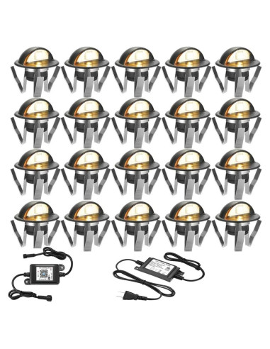 FVTLED Luces LED Empotradas 20pcs 12V Control WiFi Negro