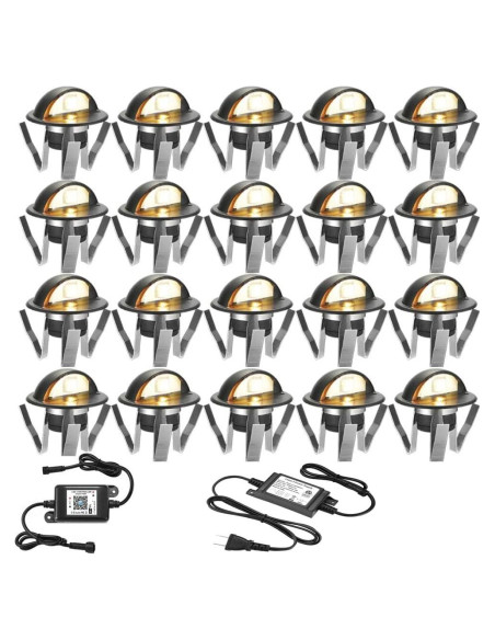 FVTLED Luces LED Empotradas 20pcs 12V Control WiFi Negro