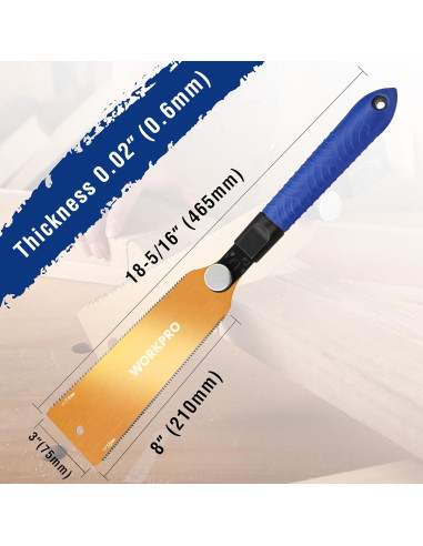 Sierra de Tirar WORKPRO 20,32 cm Doble Filo para Madera