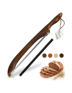 Cortador de Pan Indirewash 41.91 cm Serrado Madera Marrón