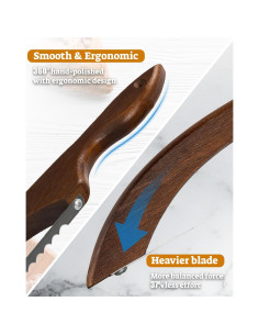 Cortador de Pan Indirewash 41.91 cm Serrado Madera Marrón 2