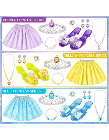 Conjunto de Joyería Princesa Boutique KKONES 3 Faldas y Zapatos