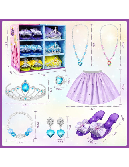 Conjunto de Joyería Princesa Boutique KKONES 3 Faldas y Zapatos