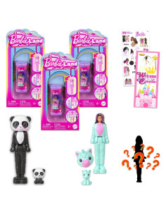 Conjunto de Mini Figuras Barbie Cutie Reveal - 3 Muñecas Sorpresa