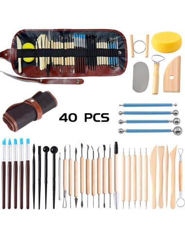 Arcilla Natural ReArt de Secado al Aire 4.54 kg + 40 Herramientas