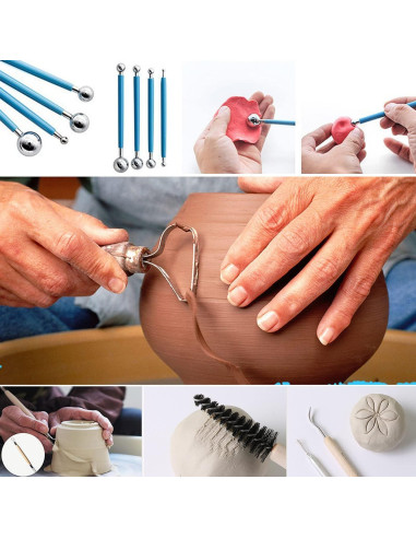 Arcilla Natural ReArt de Secado al Aire 4.54 kg + 40 Herramientas