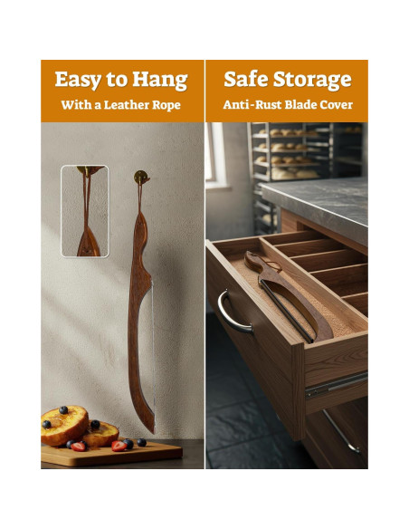 Cortador de Pan Indirewash 41.91 cm Serrado Madera Marrón Cortador de Pan Indirewash 41.91 cm Serrado Madera Marrón