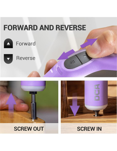 Destornillador Eléctrico DCA 4V 5N.m Batería 2000mAh 18 Puntas