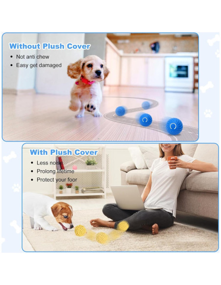 Bola Interactiva para Perros Wortade - Juguete Eléctrico Azul