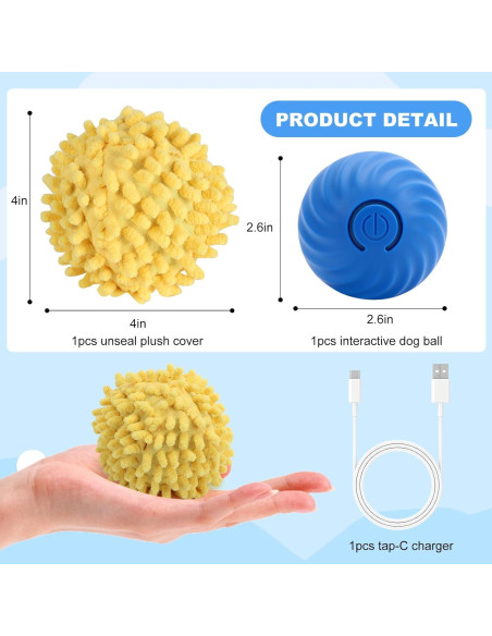 Bola Interactiva para Perros Wortade - Juguete Eléctrico Azul