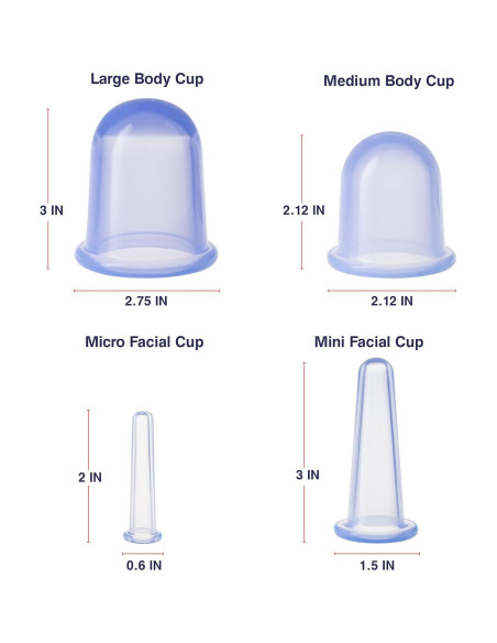 Kit de Ventosas Faciales y Corporales SanDine - 4 Piezas