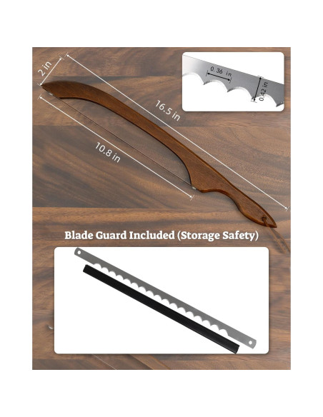 Cortador de Pan Indirewash 41.91 cm Serrado Madera Marrón Cortador de Pan Indirewash 41.91 cm Serrado Madera Marrón