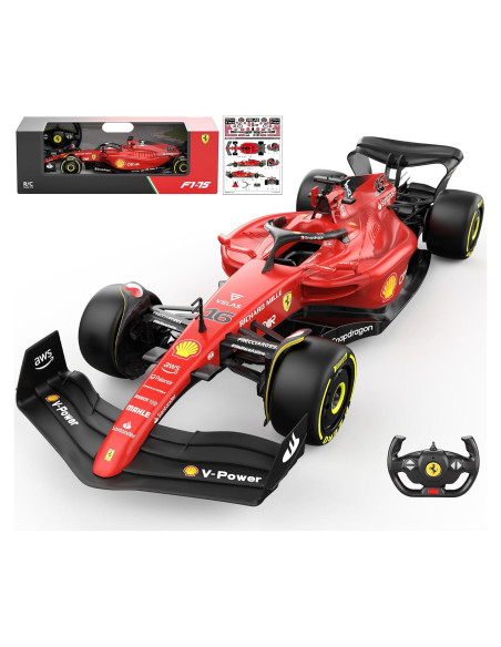 Coche RC Ferrari F1 75 1:12 Voltz Toys 2.4GHz Detallado
