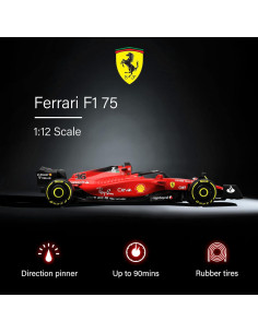 Coche RC Ferrari F1 75 1:12 Voltz Toys 2.4GHz Detallado 2