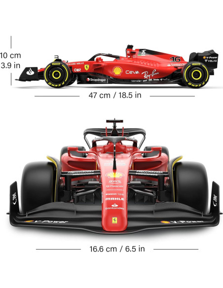 Coche RC Ferrari F1 75 1:12 Voltz Toys 2.4GHz Detallado