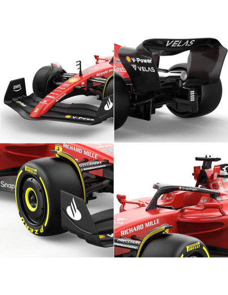Coche RC Ferrari F1 75 1:12 Voltz Toys 2.4GHz Detallado
