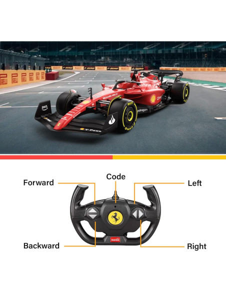 Coche RC Ferrari F1 75 1:12 Voltz Toys 2.4GHz Detallado