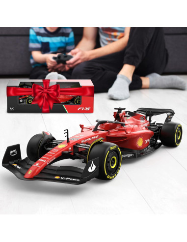 Coche RC Ferrari F1 75 1:12 Voltz Toys 2.4GHz Detallado