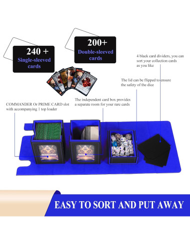 Caja de Deck Commander EDH DoawBang para 240 Cartas Doble Manga