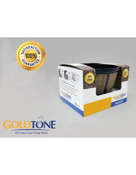 Filtro de Cesta Reutilizable GoldTone para Cafeteras 2 Piezas