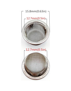 15 Filtros de Pantalla de Tubo Ruilida 1.27 cm Acero Inoxidable 2
