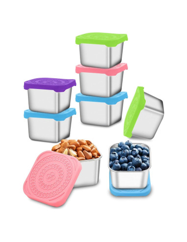 Contenedores de Snack Atecare 8 Piezas 170g Acero Inoxidable