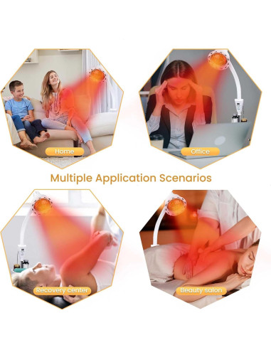 Lámpara de Terapia de Luz Roja YUNCHI 275W con Control Remoto