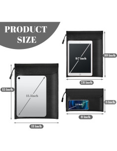 Bolsa de Documentos a Prueba de Fuego y Agua Lihengkong - 3 Pzas 2
