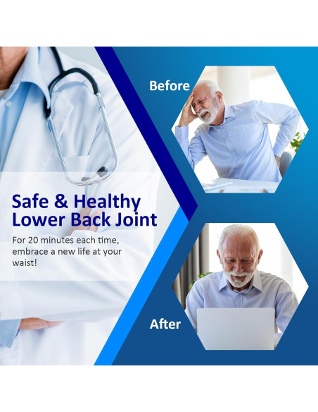 Faja Terapia Luz Roja Inalámbrica PEEWF 30 LEDs Alivio Dolor