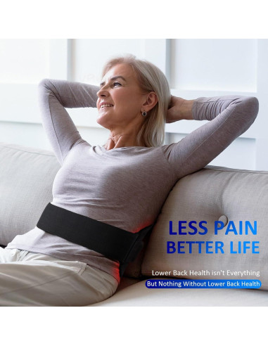 Faja Terapia Luz Roja Inalámbrica PEEWF 30 LEDs Alivio Dolor