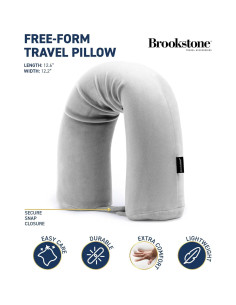 Almohada de Viaje Brookstone Free Form Espuma Viscoelástica 2