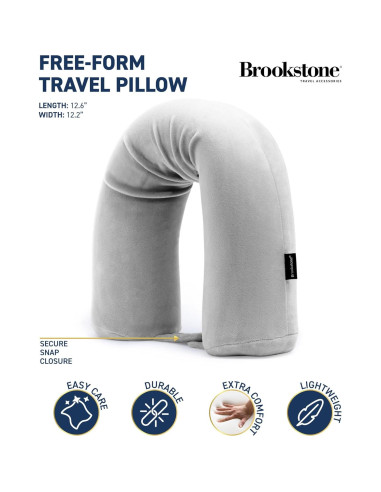 Almohada de Viaje Brookstone Free Form Espuma Viscoelástica