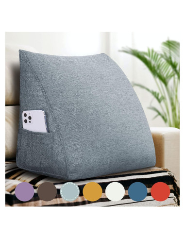 Almohada en Cuña YXCSELL Pequeña Soporte Lumbar Gris